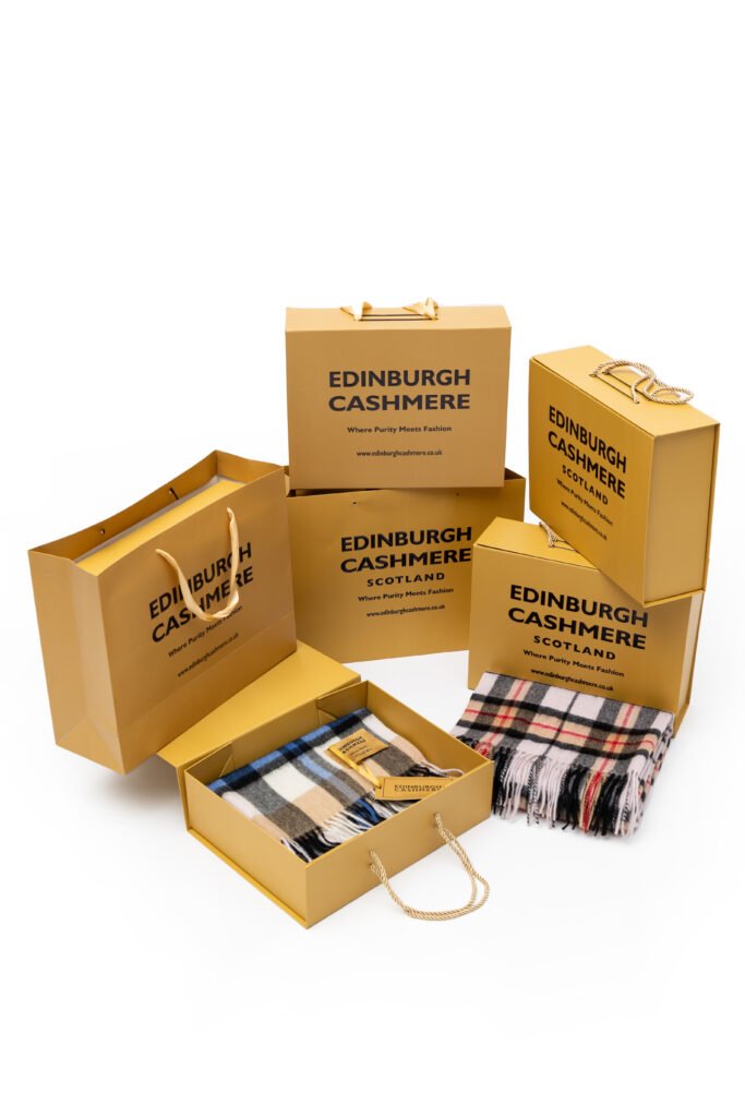 Edinburgh Cashmere DC Check Cashmere Scarf heritage