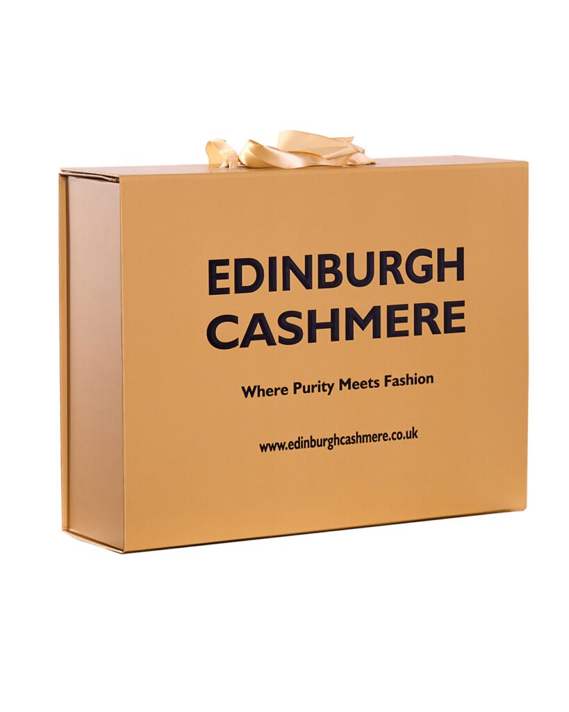 Edinburgh Cashmere DC Check Cashmere Scarf gift box birthday
